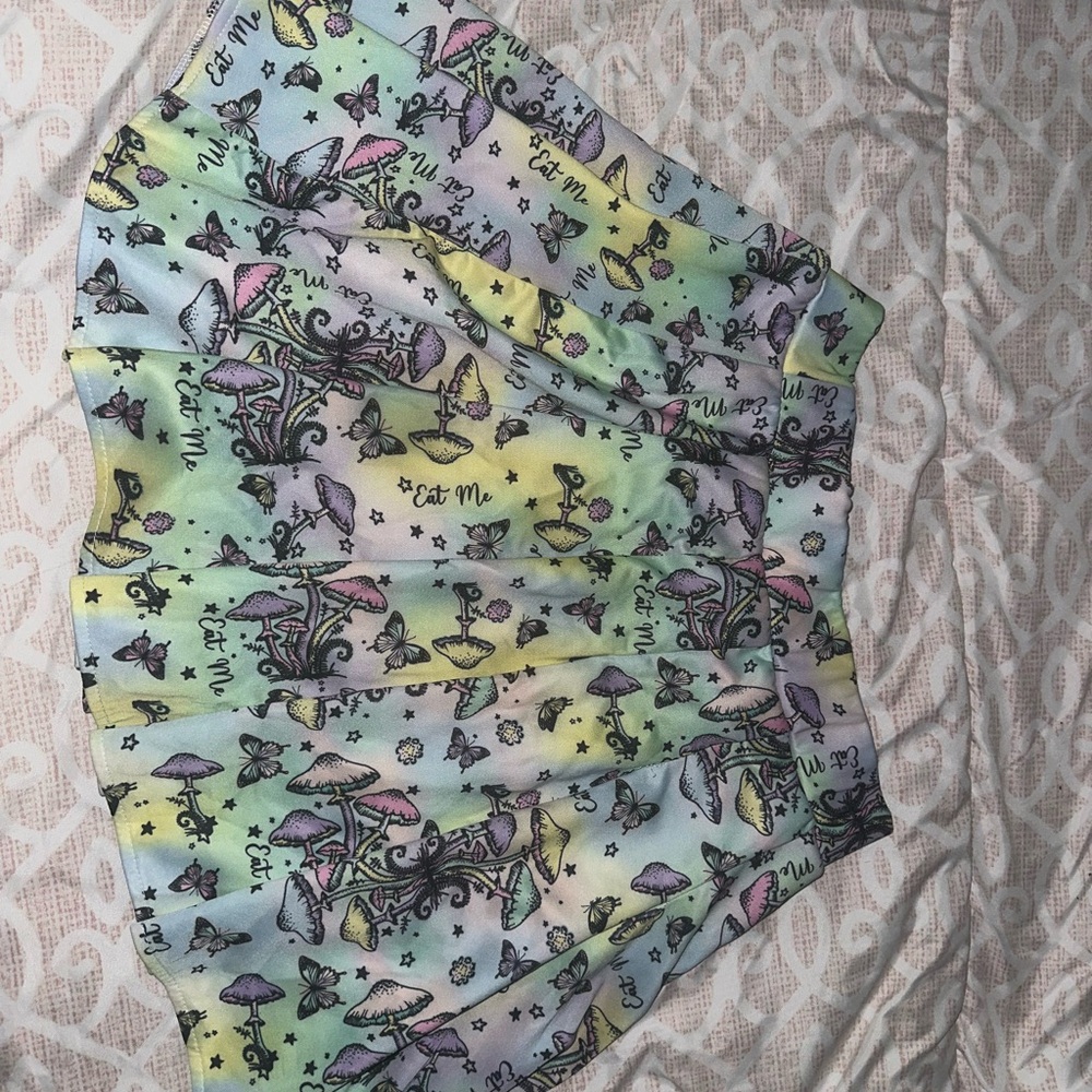Hot Topic Pastel Mushroom Skater Skirt